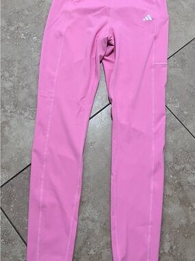 adidas Pink Girls' Performance Leggings with Side Pocket
